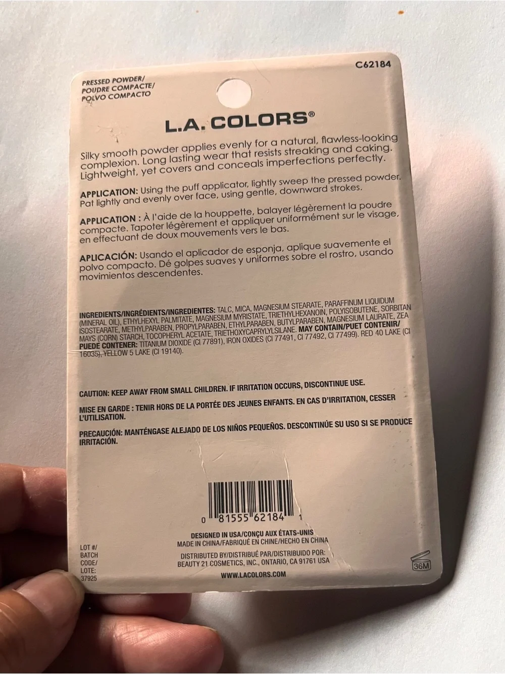 LA is Colors Press Powder Compact with